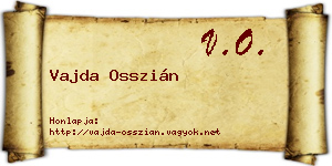 Vajda Osszián névjegykártya