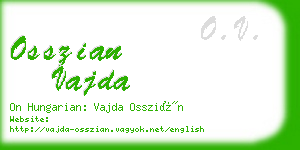 osszian vajda business card